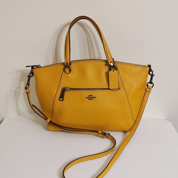 New Coach Prairie Satchel Yellow Mustard - Picture 2 of 10